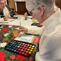 Drawing and Crafts at St. Monica's Senior Living
